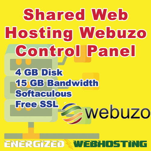 Business Web Hosting, Webuzo control panel, shared hosting, 4 GB Disk