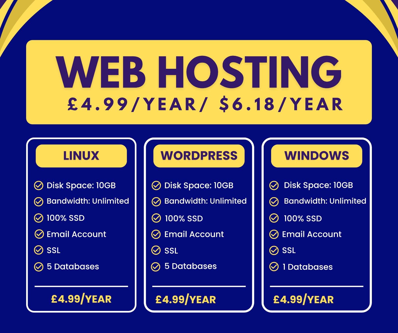Windows Web Hosting, £1.99/year – 10GB SSD, SSL, Emails, Secured, Lightning Fast