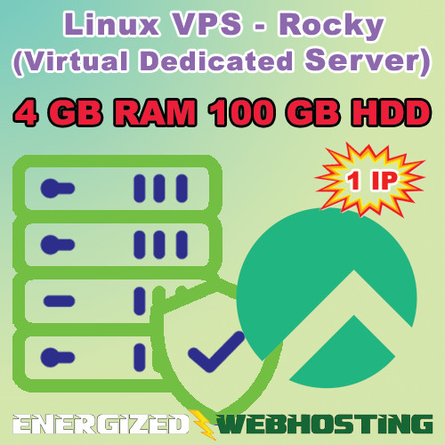 RockyLinux USA Linux VPS Server – 4GB RAM + 100GB Disk Space + 2 Cores