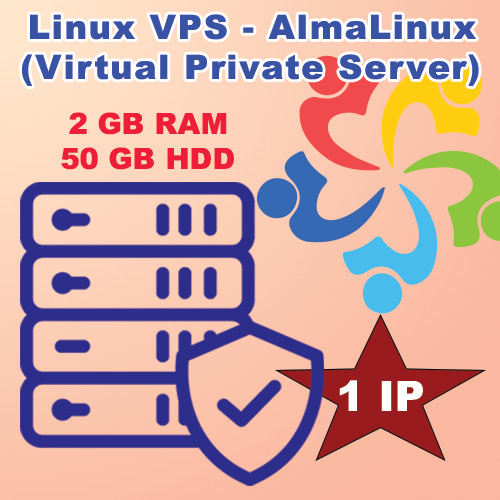 AlmaLinux VPS Server – 2GB RAM 50 GB Storage Location US/UK – 1 Month